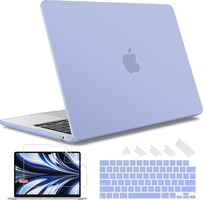 May Chen for M4 MacBook Air 13.6 inch Case 2025 2024 2023 2022 Release A3240 M3 A3113 M2 A2681, Plastic Hard Shell Case for MacBook Air 13.6" with Retina Display Fits Touch ID, Airy Blue A+ - Image 1